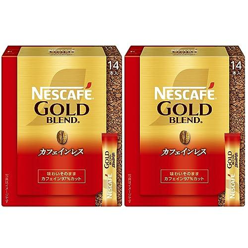 ネスカフェ ゴールドブレンド カフェインレス スティック ブラック 14P(2g/P) ×2箱レギュ...