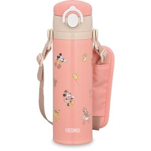 サーモス 水筒 真空断熱キッズケータイマグ 500ml ミニー ポップピンク 取りはずしできるストラップ 肩に優しいショルダーパット付き 子供用｜ルミナスエイト ヤフー店