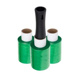 APMジャパン 梱包用ラップ(ミニストレッチフィルム) らくらくハンディラップ100 カラー GREEN 幅10cm×150m巻 ホルダー本体+｜kirelab-net