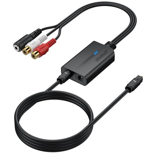 AUTOUTLET 光デジタル アナログ 音声変換器 SPDIF to RCA + 3.5mm オー...