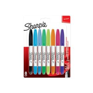 Sharpie シャーピー ツイン 油性マーカー 8色セット F 中字/UF 極細 油性ペン 2065409｜kirelab-net