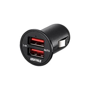 バッファロー BUFFALO USBカーチャージャー 2.4A急速2ポート オートパワーセレクト搭載 BSMPS2401P2BK (対応機種)i｜kirelab-net