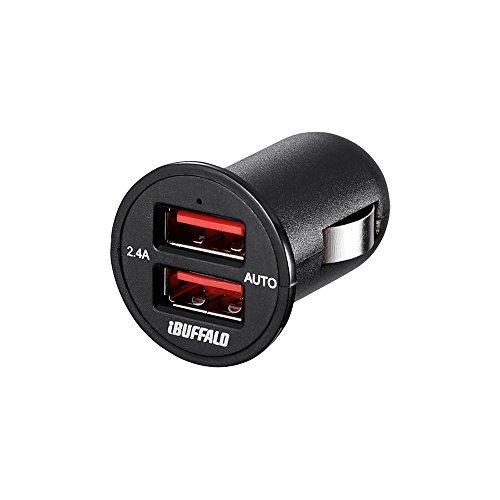 バッファロー BUFFALO USBカーチャージャー 2.4A急速2ポート オートパワーセレクト搭載...