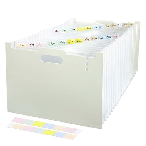 Tumosando ドキュメントスタンド ヨコ A4タテ 加厚発泡PP 25ポケット ジャバラファイ...