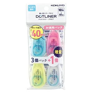 コクヨ(KOKUYO) テープのり ドットライナー プチモア 使い切り お徳用パック 99Kタ-D920-06X4｜ルミナスエイト ヤフー店