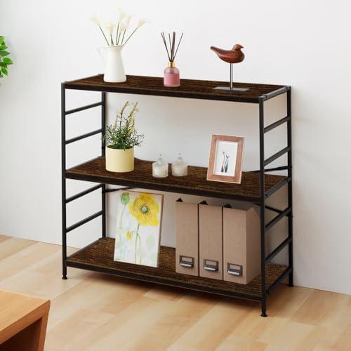 アイリスプラザ ラック 棚 収納 収納ラック 隙間収納 木製棚板スチールラック 幅90×奥行40×高...