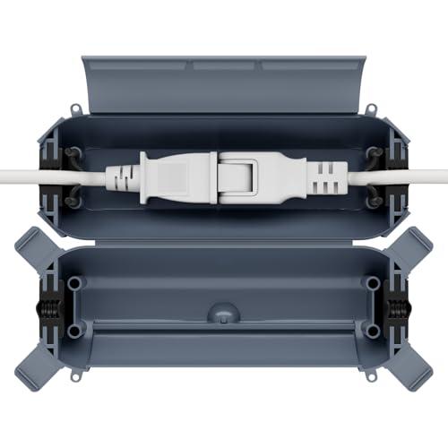 Flemoon 吊り下げなコンセントカバー 屋外 防水 延長コード 電源ボックス 耐候性 雨よけ ス...