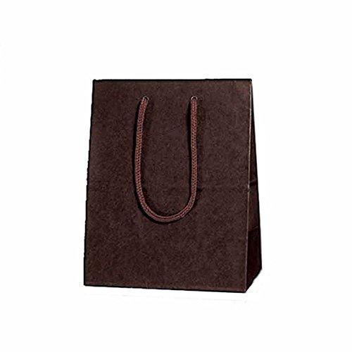 シモジマ ヘイコー 手提 紙袋 カラーチャームバッグ 20-12 ブラウン 20x12x25cm 1...