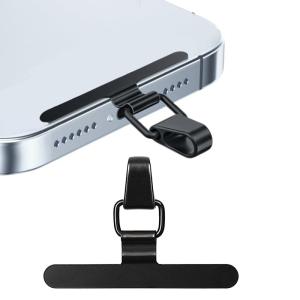 スマホ ストラップホルダー 極薄0.2mm・浮きにくい円弧の曲がれ設計・ステンレス製金属製タグパッチ 携帯ストラップホルダー 薄型 丈夫10kg｜kirelab-net