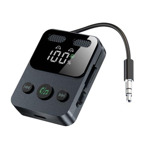 Ewin Bluetooth 5.3 トランスミッター &amp; レシーバー 3.5mm 2台同時接続 1...