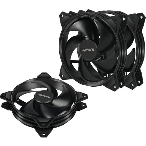 upHere 120mm PCケースファン 静音タイプ 1300rpm 3PINとペリフェラル4ピン...