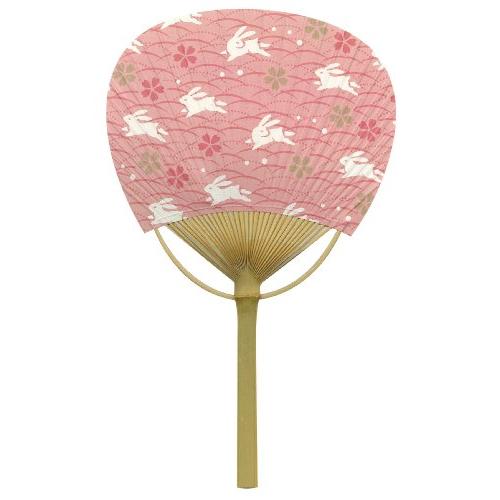 四国団扇 うちわ 桜うさぎ 木製