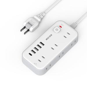 Mscien 延長コード 2m 電源タップ usb付き コンセントタップ タコ足配線 テーブルタップ 電源コード 6個AC口 4個USB-A 1｜kirelab-net