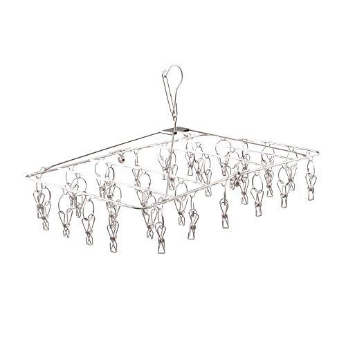 アイリスオーヤマ(IRIS OHYAMA) ステンレスピンチハンガー 32ピンチ 洗濯ハンガー オー...