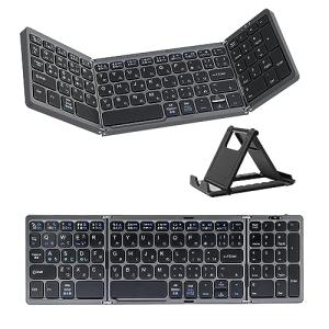 最新型Ewin ワイヤレス キーボード 折りたたみ テンキー付き Bluetooth キーボード 日本語配列 かな入力 3台デイバイス登録 ワン｜kirelab-net