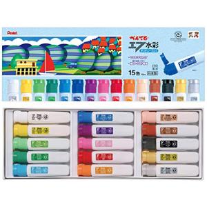 ぺんてる 絵の具 エフ水彩 WFC2-15 ポリチューブ入り 15色｜kirelab-net
