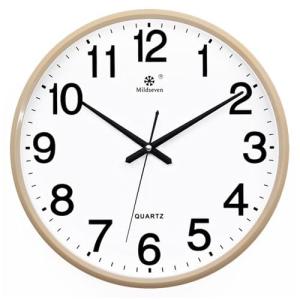 壁掛け時計 掛け時計 シンプル クオーツ 静音 連続秒針 壁掛け 時計 アナログ 非電波 フラットフェイス 直径28cm 11インチ (ゴールド｜kirelab-net