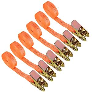 RILIHII 6本セットラッシングベルト ラチェットバックル式 荷締めベルト ラチェット式 長さ5m 幅25mm 破断荷重700kg 引越し｜kirelab-net