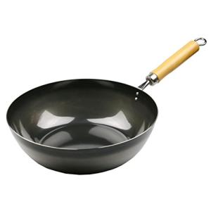 パール金属 燕三条製 鉄 炒め鍋 28cm IH対応 深型 フライパン The鉄 ブラック HB-2406｜ルミナスエイト ヤフー店