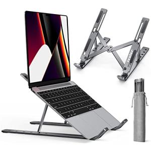 ノートパソコンスタンド iVoler ノートPC スタンド パソコンスタンド タブレットスタンド 折りたたみ式 スペースグレイ アルミ合金製 軽｜ルミナスエイト ヤフー店