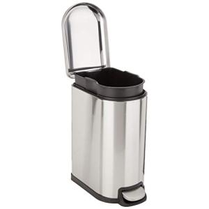 ベーシック ゴミ箱 10L(10リットル) ソフトクローズ 静音 スリム ふた付き ペダル付き スチール製 つや消しステンレススチール おしゃれ｜kirelab-net