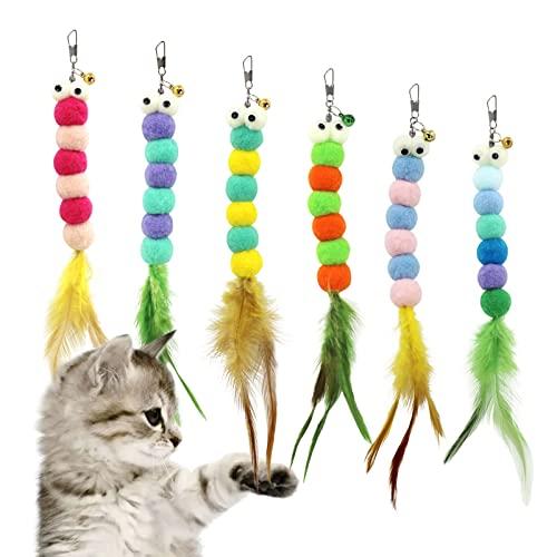 SONGWAY 猫じゃらし ねこ玩具 おもちゃ ６毛虫 用