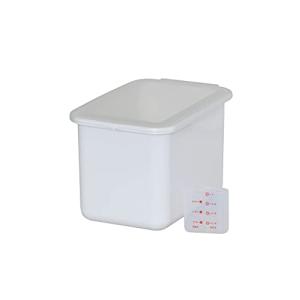 Belca 日本製 米びつ システムキッチン用 ライスボックス6 容量6kg 幅20×奥行30.3×高さ19.3cm ホワイト 計量カップ付き｜kirelab-net