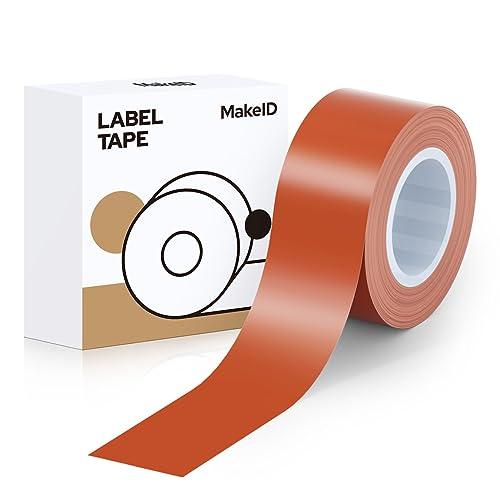 MakeID L1/Q1ラベルプリンタ―用紙全面ラベル ラベルシール 純正 感熱ロール紙 幅16mm...