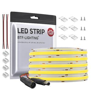 BTF-LIGHTING FCOB COB LEDテープライト 高密度 フレキシブルLEDテープライト 10M/ロール 5280LEDs 電球色｜kirelab-net