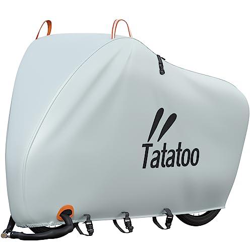 Tatatoo 自転車カバー最新のアップグレード版！バックル4箇所と前後2つのロック用穴付きの全天候...