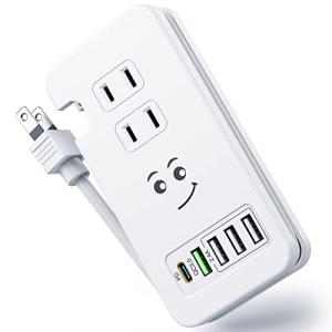 素直な虹 電源タップ USBコンセント 1つUSB-C PD 急速充電ポート・1つQC3.0 急速充電 ポート・３個USB充電ポート・3つACコ｜kirelab-net