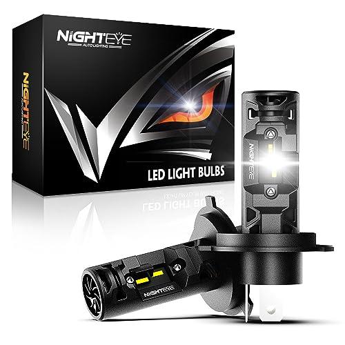 『純正バルブと同形状！』NIGHTEYE H4 LED ヘッドライト 車検対応 静音ファン付き hi...