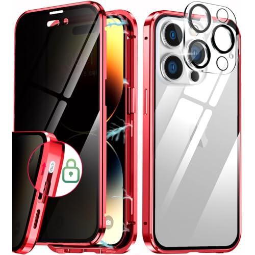 覗き見防止&amp;ロック付き&amp;レンズ分離式iPhone14 Pro Max 用 ケース 覗き見防止「カメラ...