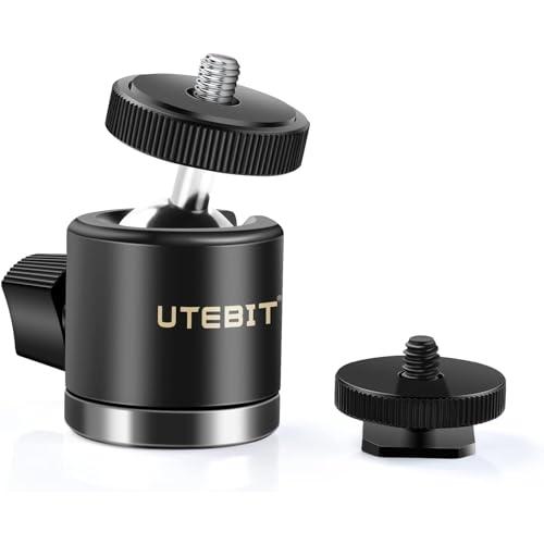 UTEBIT 自由雲台 360度 回転 ボールヘッド雲台 直径20mm 小型雲台 1/4 ネジ ネジ...