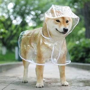 犬用レインコート ペットレインコート カッパ ポンチョ 小型犬 中型犬 大型犬 柴犬 耐水性 透明な合成樹脂 風よけ寒さ対策 着脱簡単｜kirelab-net
