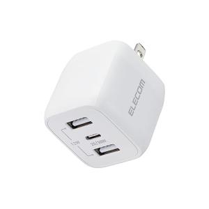 エレコム 充電器 Type-C 3ポート USB-C×1 USB-A×2 32W USB PD対応 折りたたみ式プラグ GaN採用  iPhon｜kirelab-net