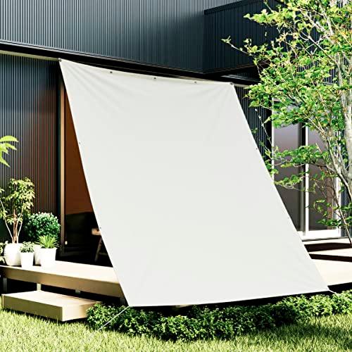 HIRARI 日除け シェード オーニング 1.8x1.8m 撥水シェード 雨除け シェード アイボ...