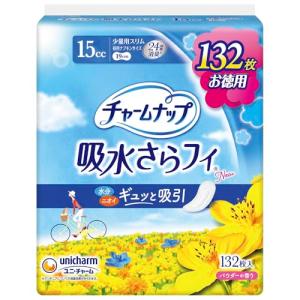 チャームナップ 吸水さらフィ 少量用 羽なし 15cc 19cm 132コ入(尿 吸収ナプキン 尿もれパッド ナプキンサイズ)軽い尿もれの方｜kirelab-net