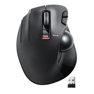 エレコム マウス ワイヤレス (レシーバー付属) トラックボール 左手用 6ボタン ブラック M-XT4DRBK｜kirelab-net