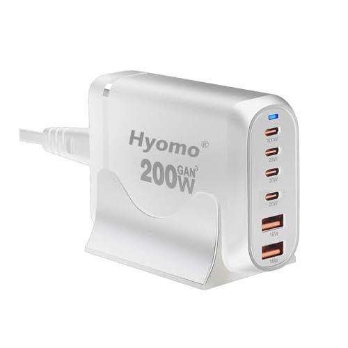 200W GaNFastIII 充電器 6ポート 単口最大100W PSE技術基準適合PD3.0対応...