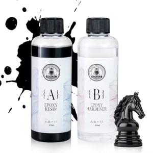 SANAAA ブラックエポキシ樹脂948ML、高光沢エポキシ樹脂 気泡なし、工芸品、鋳造、DIY、樹脂アート、型、ジュエリー用の卓上エポキシ樹脂｜kirelab-net
