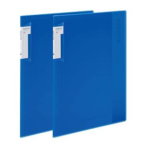 コクヨ クリヤーブック ノビータ 固定式 A4 20枚 青 2冊セット ラ-NV20BX2SET｜kirelab-net