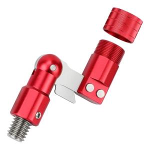 KOMCLUB タモジョイント ランディングネット ジョイント タモ網ジョイントパーツ アルミ合金 折り畳み 玉枠用ジョイント ロック機能付き｜kirelab-net
