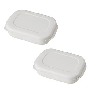 マーナ (marna) 極 冷凍ごはん容器 大 (2個入り / 電子レンジ/食洗機対応) ご飯 冷凍ごはん 容器 (ホワイト) K784W｜kirelab-net