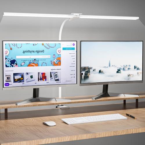 Wobane デスクライト LED 1800lm 目に優しい 電気スタンド80cm幅・ダブル光源・5...