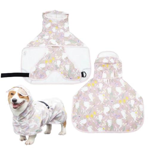 GIIPET-犬用レインコート 2WAYペット用レインコート 犬 猫 完全防水 速乾 犬ドッグカッパ...