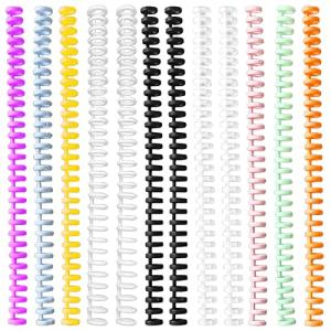 EUSTACE 12個セット 30穴 ルーズリーフ リング ルーズリーフバインダーリング プラスチック製 システム手帳リング 製本用とじ具 ファ