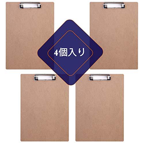 ４個入り クリップボード クリップファイル ワードパッド ファイルバインダー A4 タテ型 携帯便利