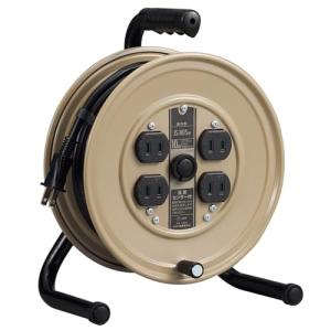 ハタヤ (HATAYA) コードリール 小型 コンパクト 屋内用 100V型 コード10m 太さ2.0? 標準型 温度センサー内蔵 (電線溶解防｜kirelab-net