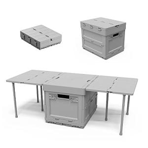 UPF 新昇級 キャンプ 収納ボックス 折りたたみ キャンプ テーブル 蓋付き 収納ケース 積み重ね 折り畳み コンテナ ボックス 多機能 アウ｜kirelab-net